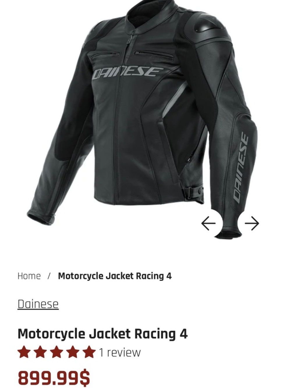 Dainese Racing 4 Motorcycle Jacket